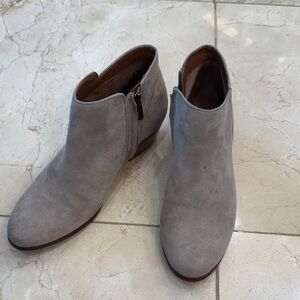 Sam Edelman Gray Suede Ankle Booties